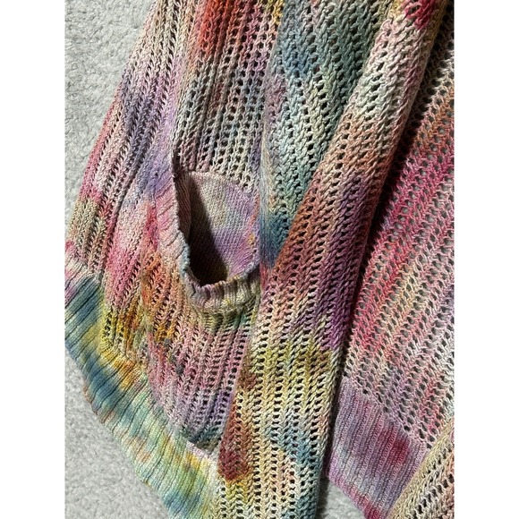 Eddie Bauer Longer Sweater Vest Size Large Soft Knit Classy Tie Dye - Picture 4 of 10